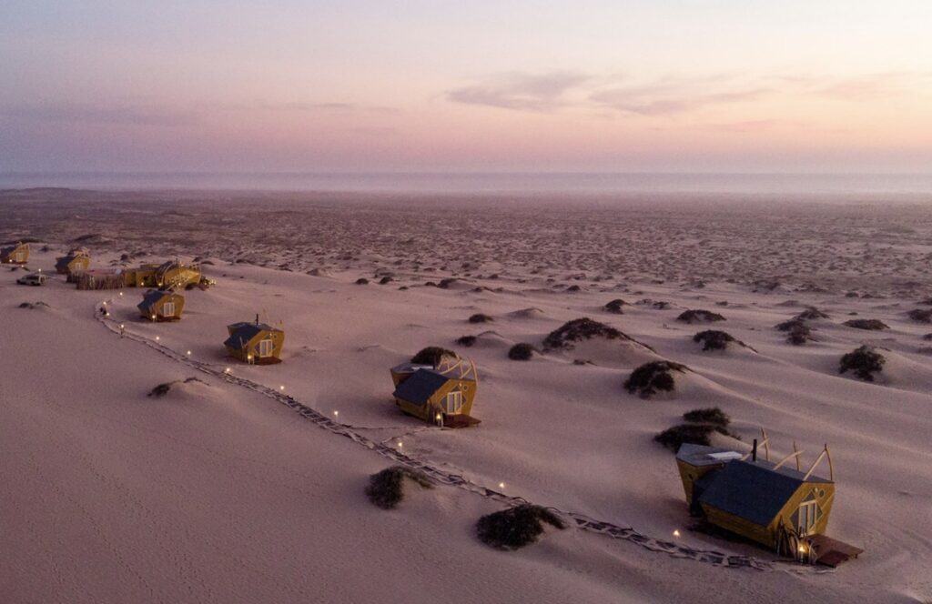 Unique accommodation on the Skeleton Coast of Namibia.